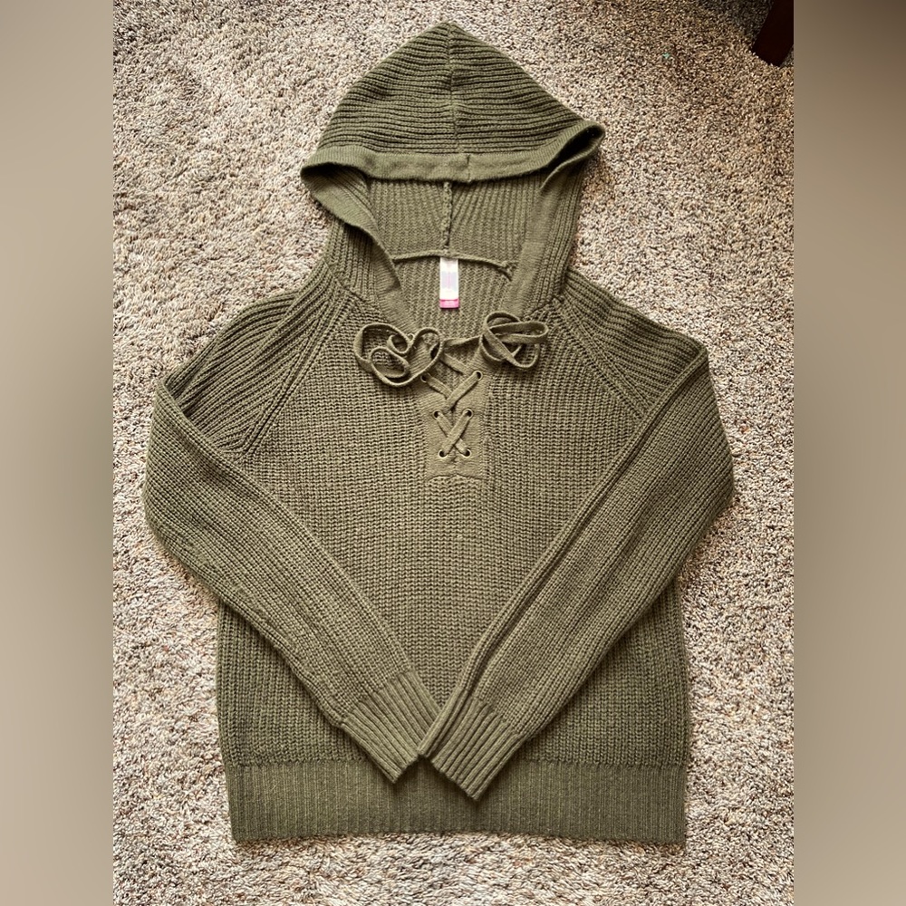 No Boundaries Knitted Sweater w Hood